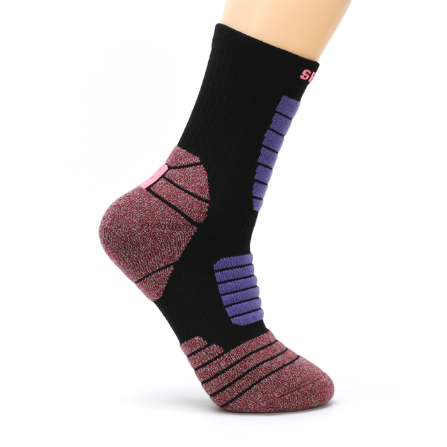 Wool Jacquard Padded Running Socks