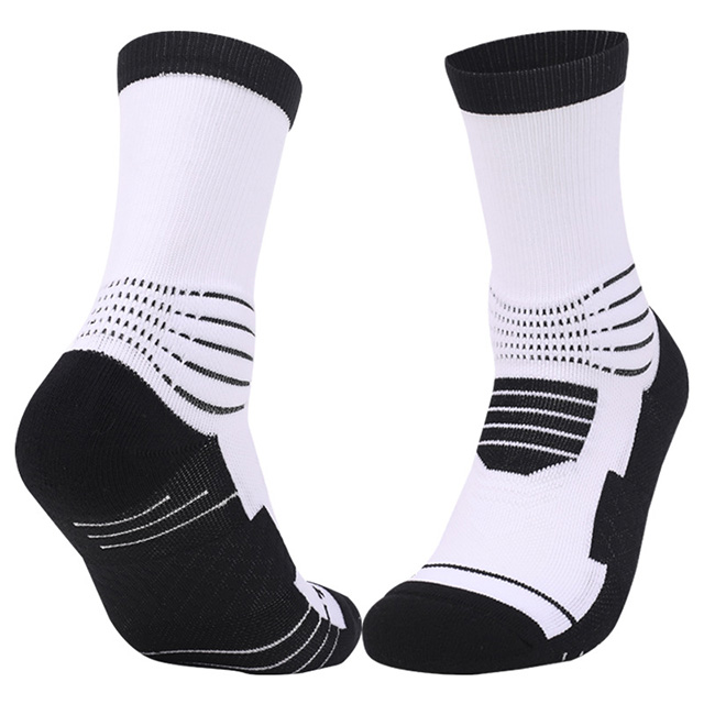 Combed Cotton Cushioned Ribbed Basketball Socks