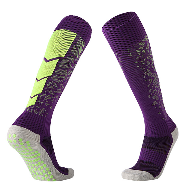 Non-slip Sports Socks with Grips And Padded Soles in High-cut Design