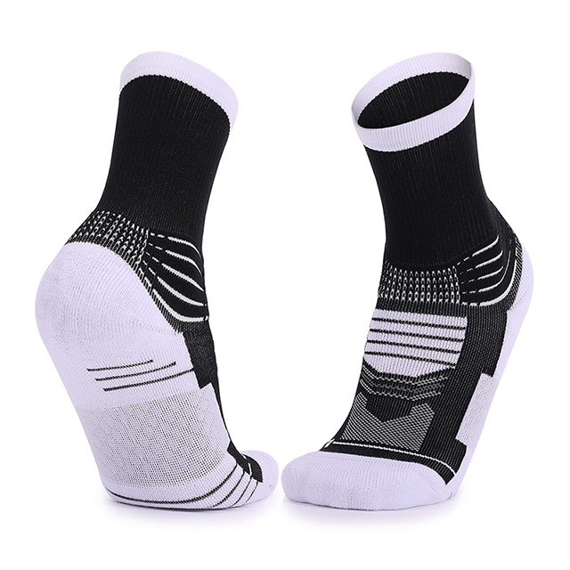 Combed Cotton Cushioned Ribbed Basketball Socks