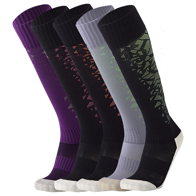 Non-slip Sports Socks with Grips And Padded Soles in High-cut Design