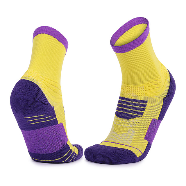Combed Cotton Cushioned Ribbed Basketball Socks