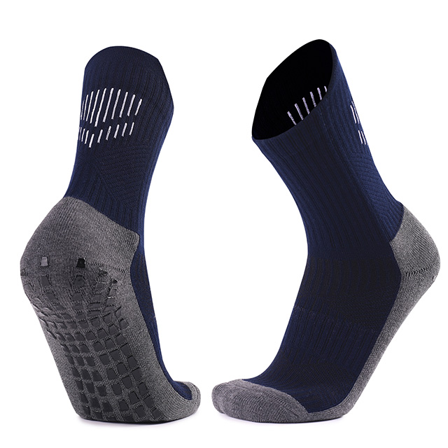Eco - Conscious Anti - Slip Dotted Football Socks: Sustainable and Grippy