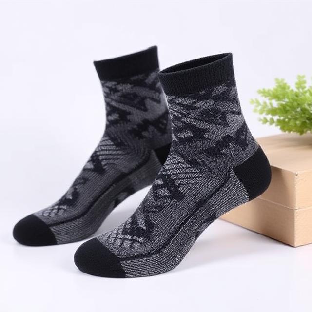 Combed Cotton Jacquard Non-Slip Running Socks