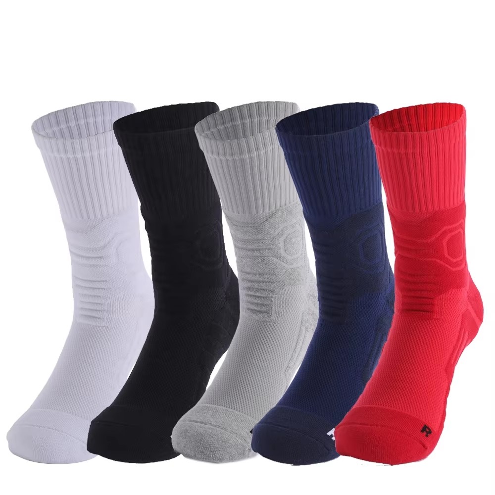 Spring Eco-Friendly Basketball Crew Socks Bulk | Youth Adult Cotton Spandex Sport Socks with Custom Logo