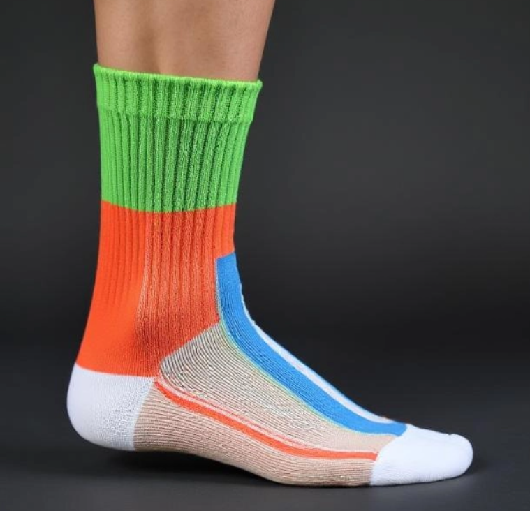 Color-Blocked Cushioned Ankle Running Socks