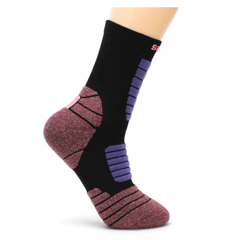 Wool Jacquard Padded Running Socks