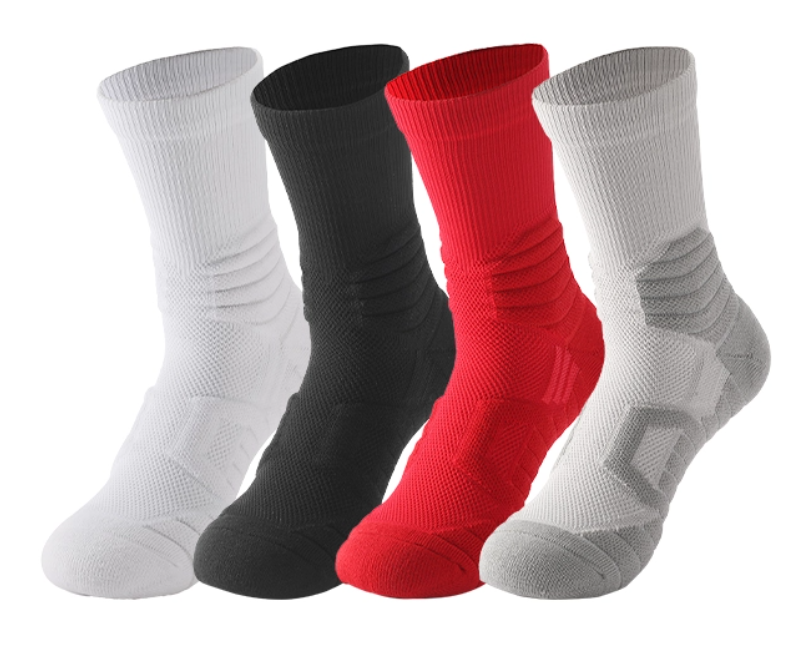 meias esportivas de nylon de algod&atilde;o