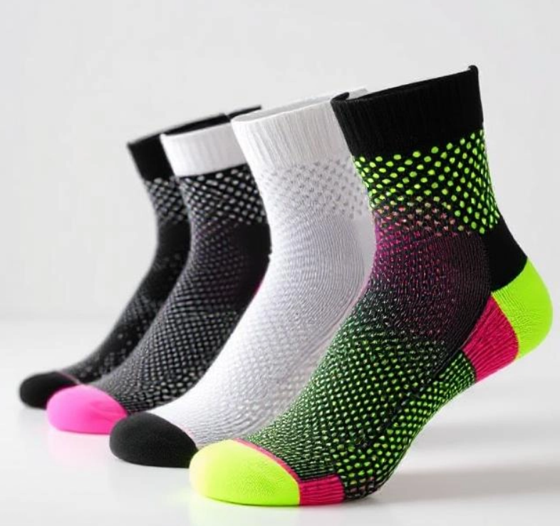 Dotted Glue Cushioned Ankle Running Socks